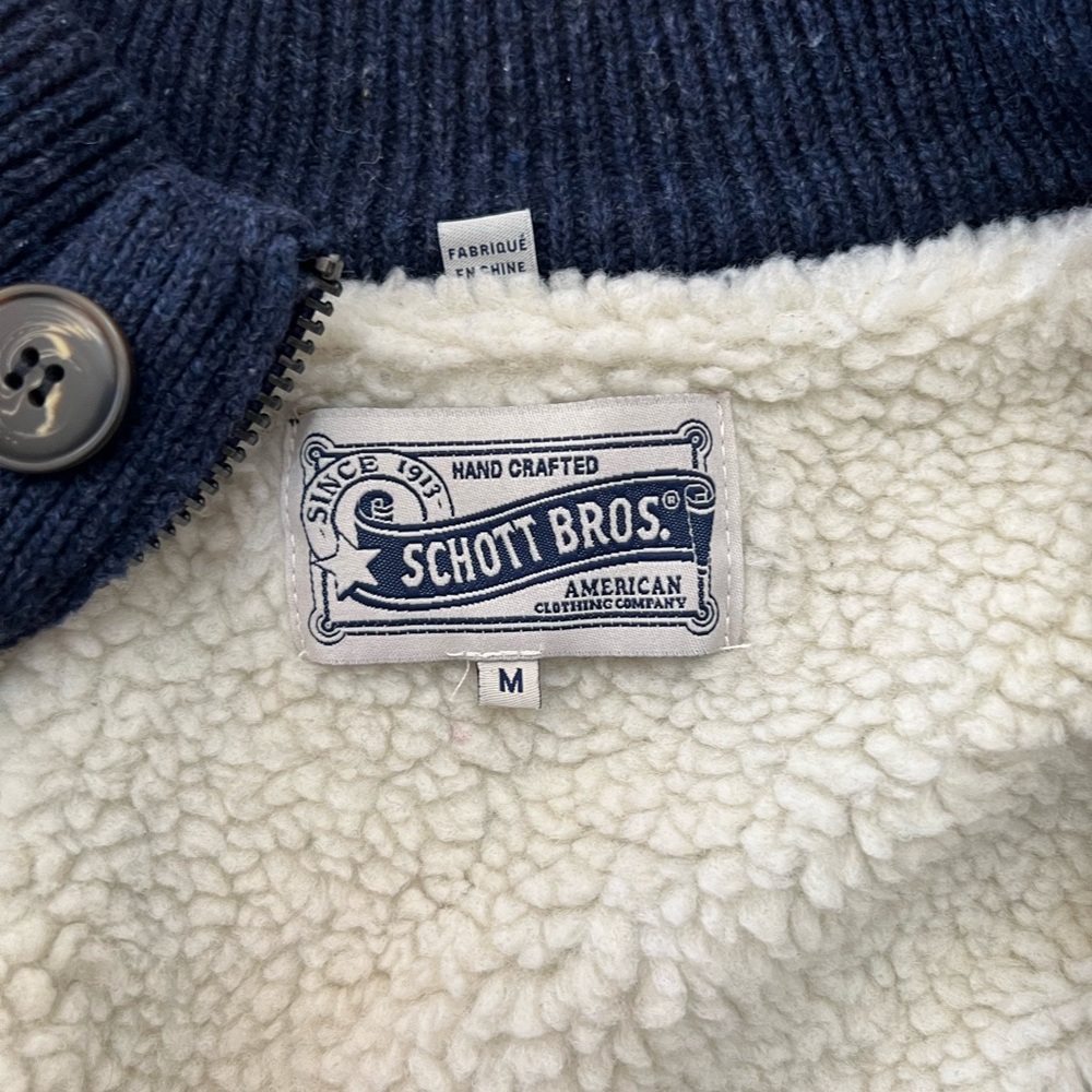 Schott NYC Mens Zip Up Sweater